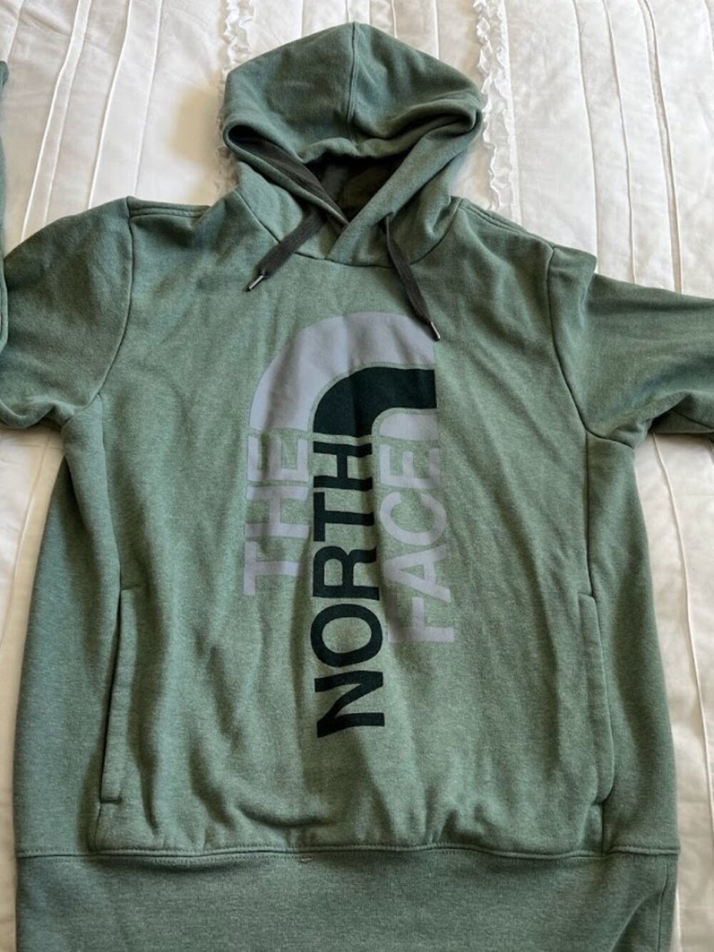 The North Face Mens Hoodie Sweatshirt Half Dome Small Green Pullover